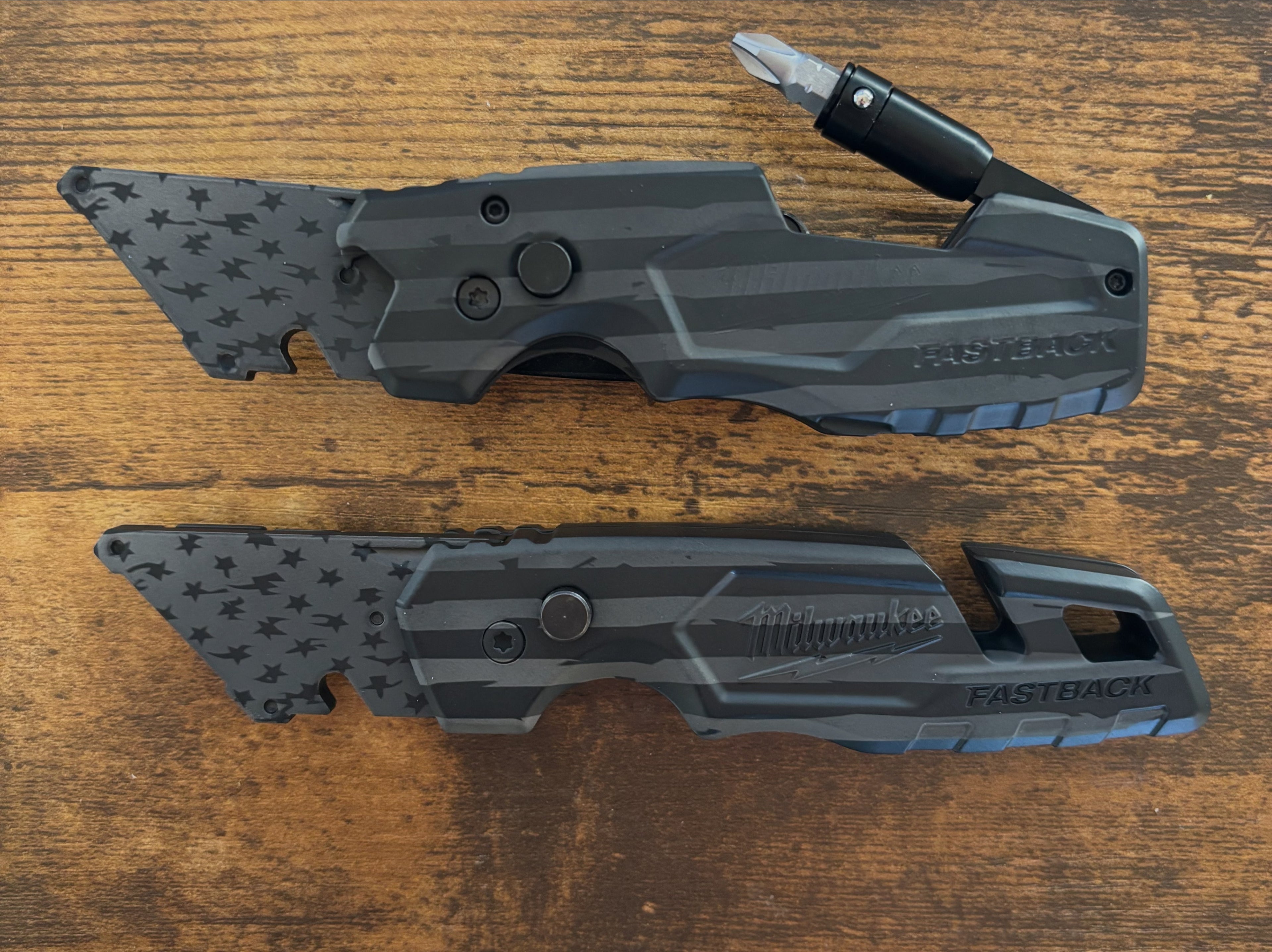 Milwaukee 6in1 Fastback Black Grey American Flag